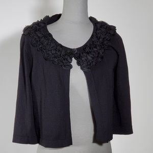 Alfani Black Sweater  gorgeous rosette neckline